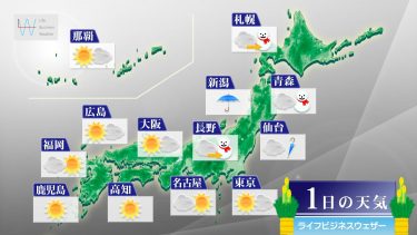 1月1日の天気予報　2023年元旦は関東や東海、西日本、沖縄で晴れスタート