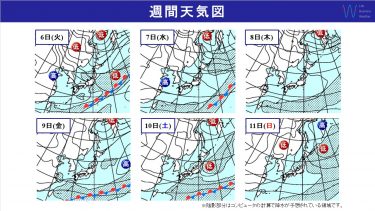 週間天気　 北日本日本海側で雪や雨＆全国的に師走らしい寒さ続く！