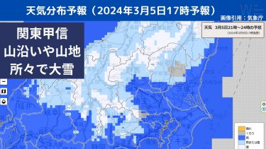 【関東甲信】今夜から雪に変わって山沿いや山地中心に大雪の所も！最新の気象情報を解説
