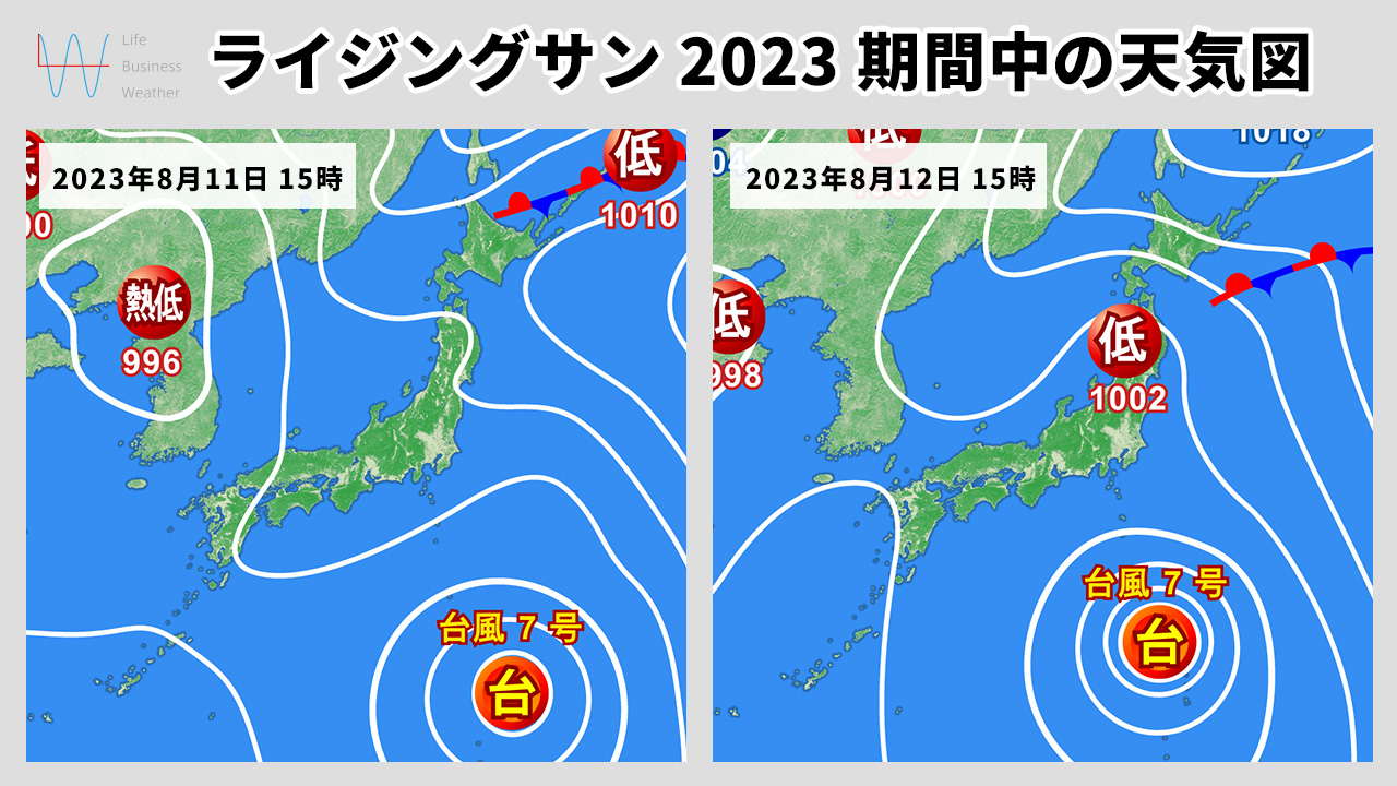 ライジングサン2023天気図