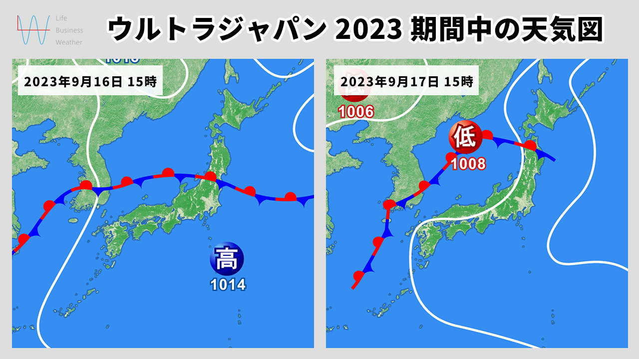 ウルトラジャパン期間天気図