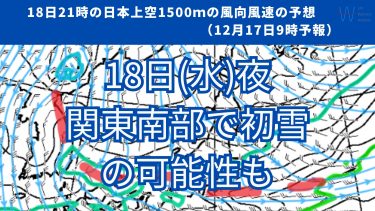 関東南部で初雪