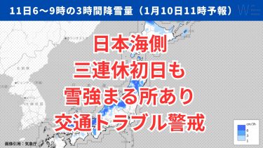 20250110三連休初日大雪による交通障害警戒