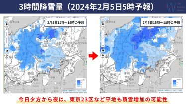 【東京23区】雪のピークは今日夕方から夜で帰宅時間を直撃！まだ間に合う対策とは