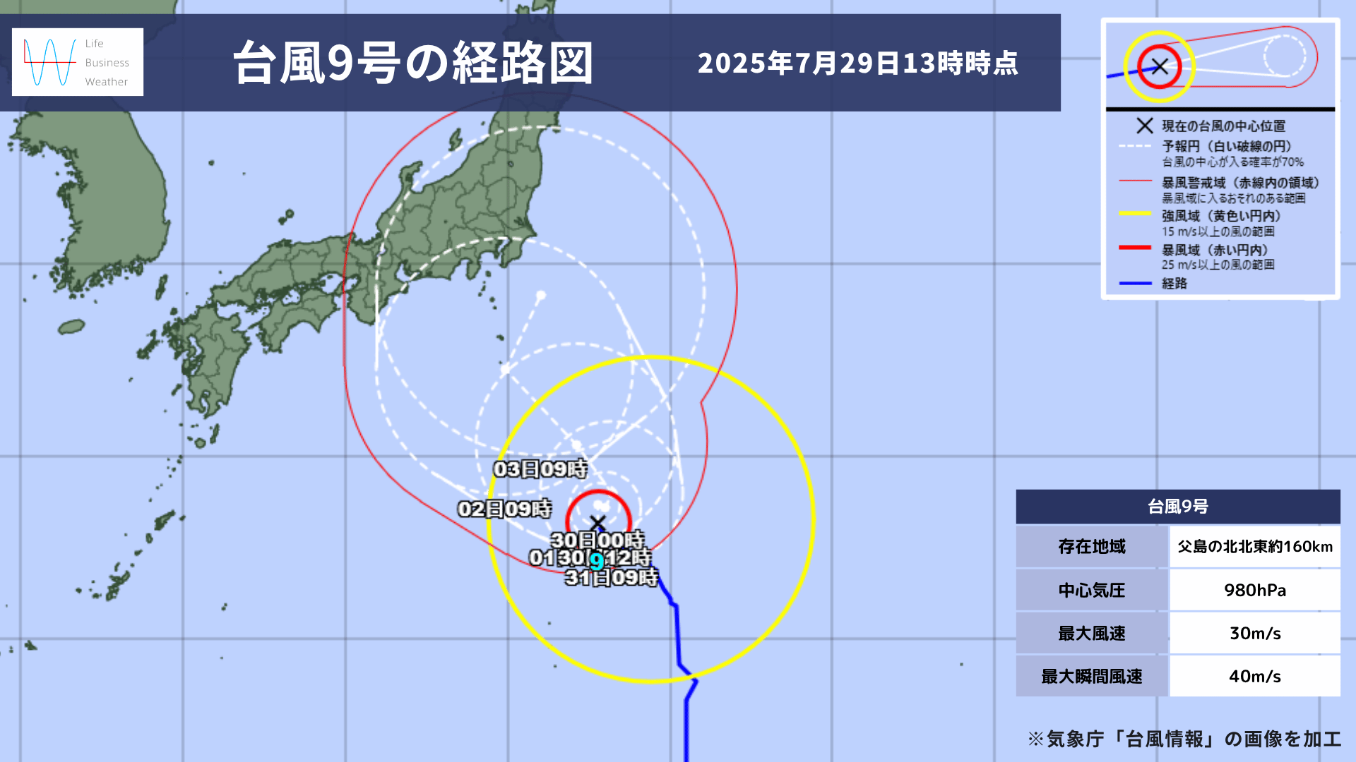 2025年台風9号