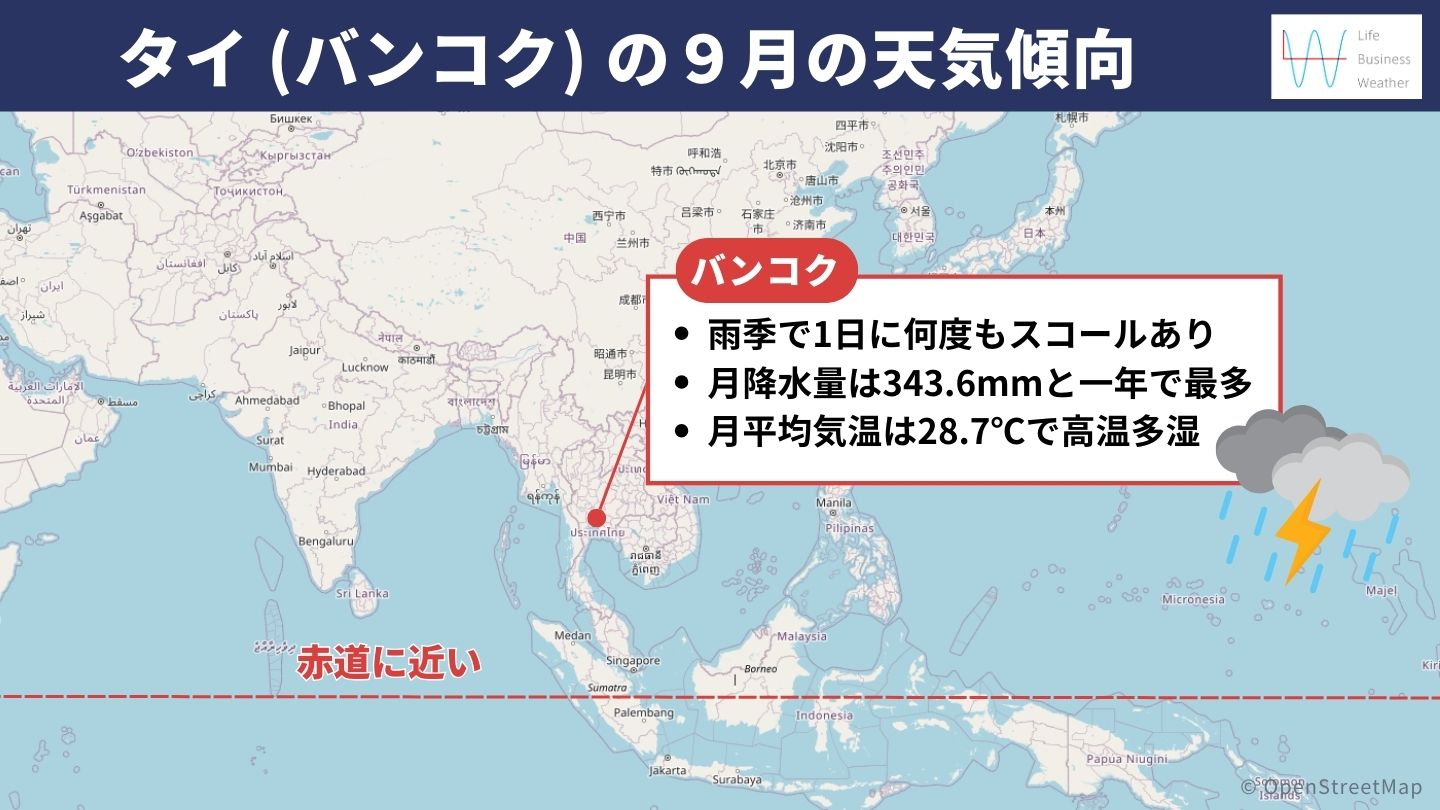 タイの９月の天気