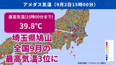 アメダス気温（9月2日）